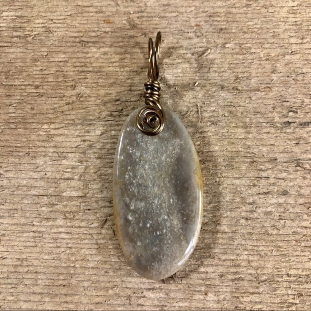 Natural Jasper Simple Design Necklace Pendant